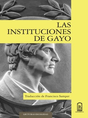 cover image of Las instituciones de Gayo